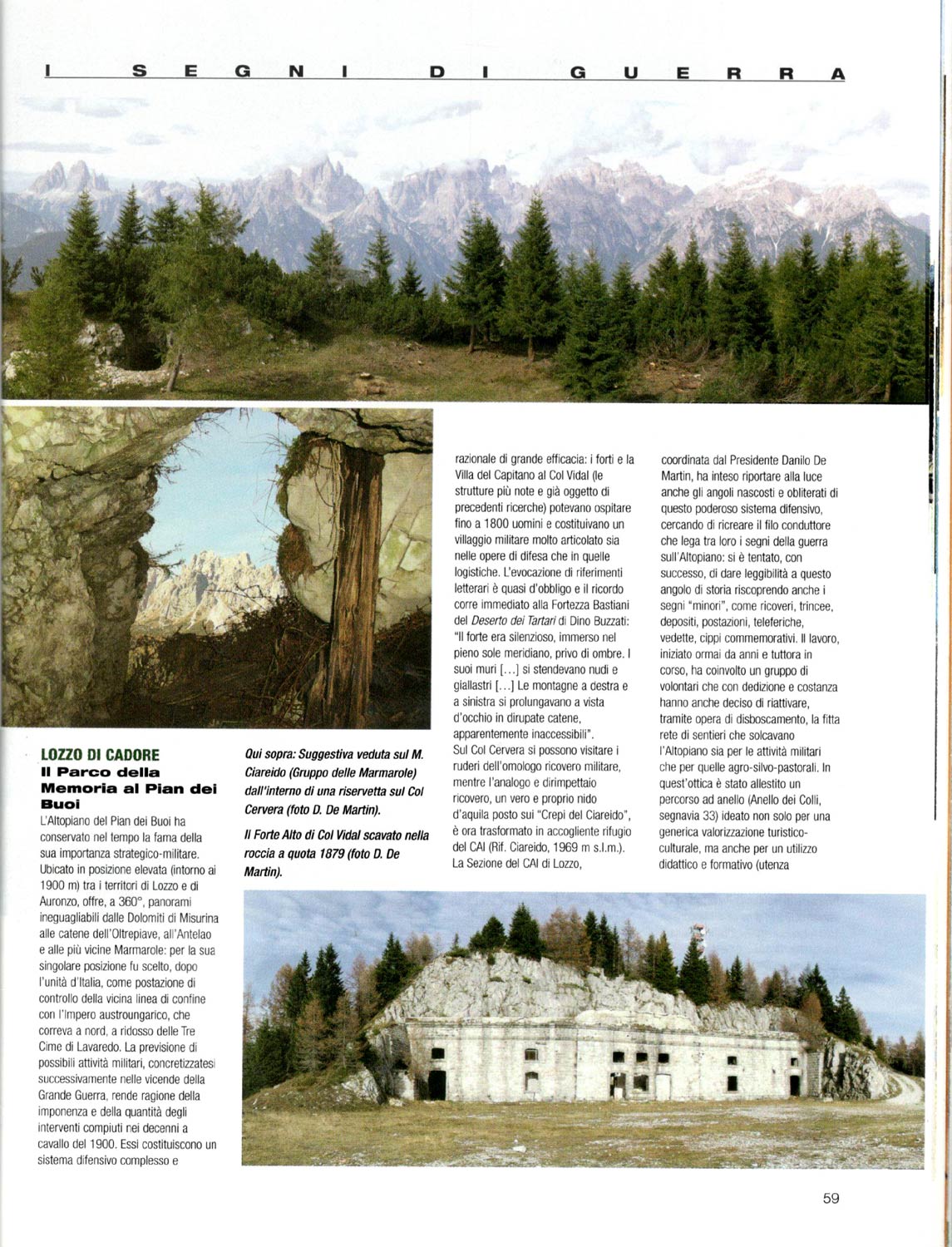 Articolo sul Parco della Memoria di Pian dei Buoi a firma di Ugo Mattana apparso sul numero luglio-agosto 2005 della RIvista del CAI (p. 2#4)
