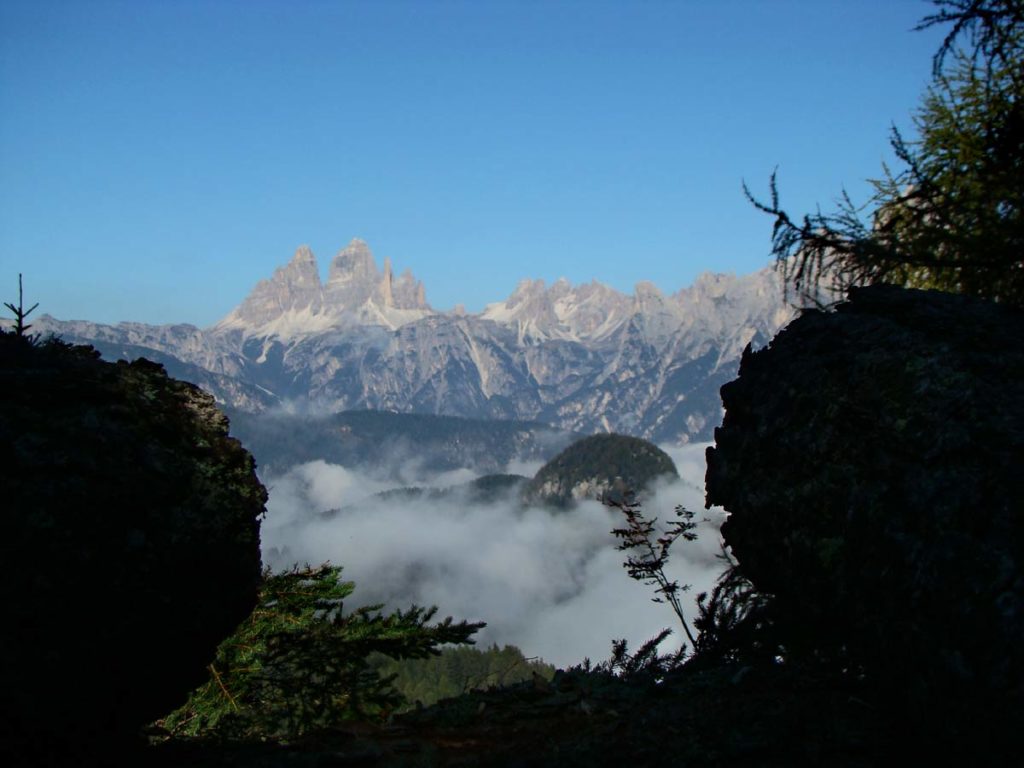 Tre Cime, Paterno e Col Burgion dall