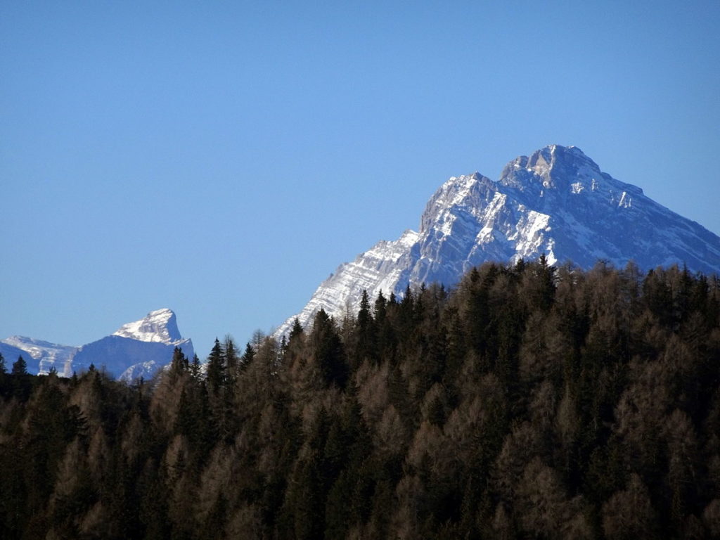 Antelao e Pelmo dal versante ovest del Col Rementera