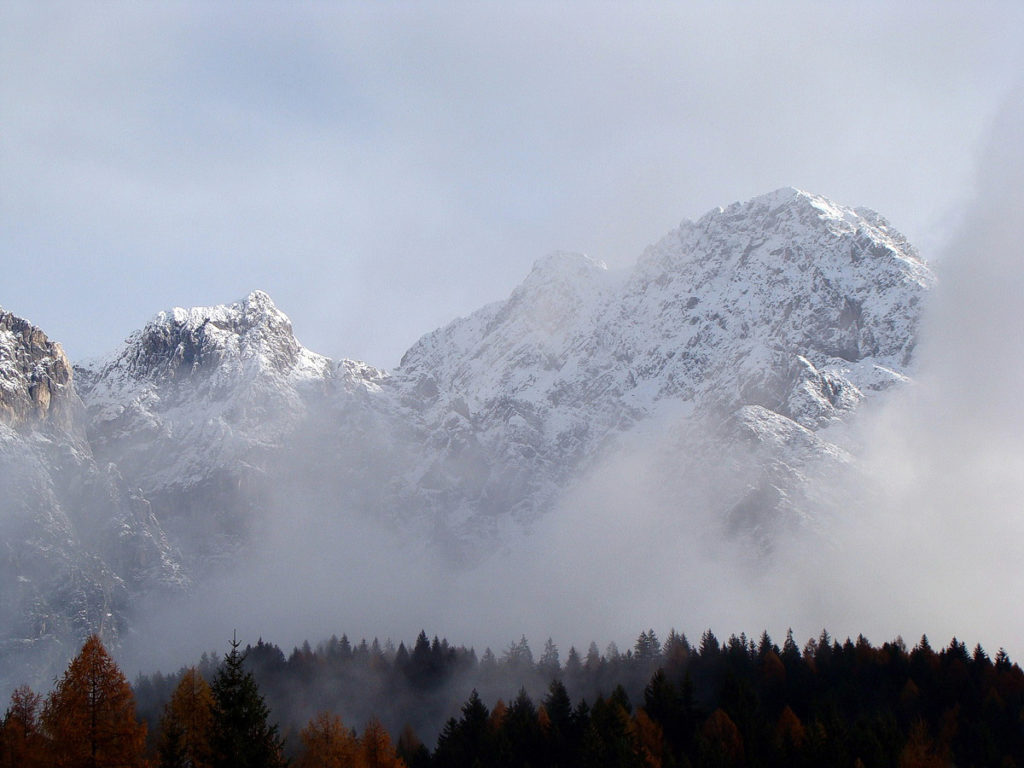 Cima dei Landre, Forcella Sora Gravon e Crissin dopo una spruzzata di neve settembrina