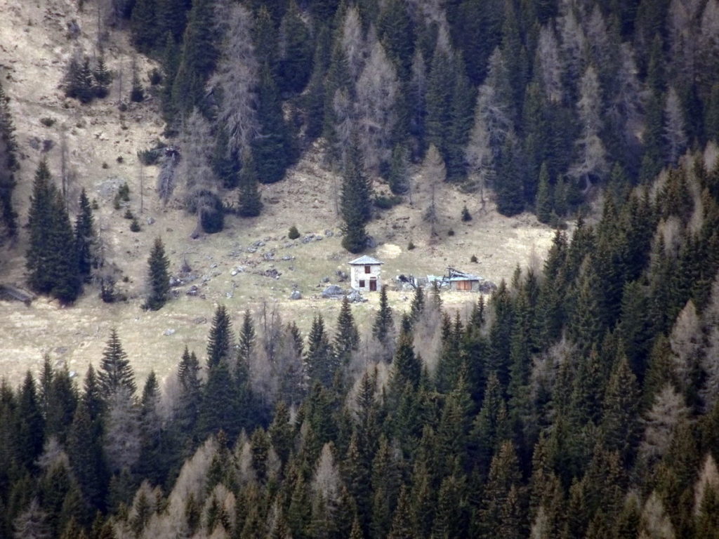 Casera Val da Rin dalla testata della Costa del Laris