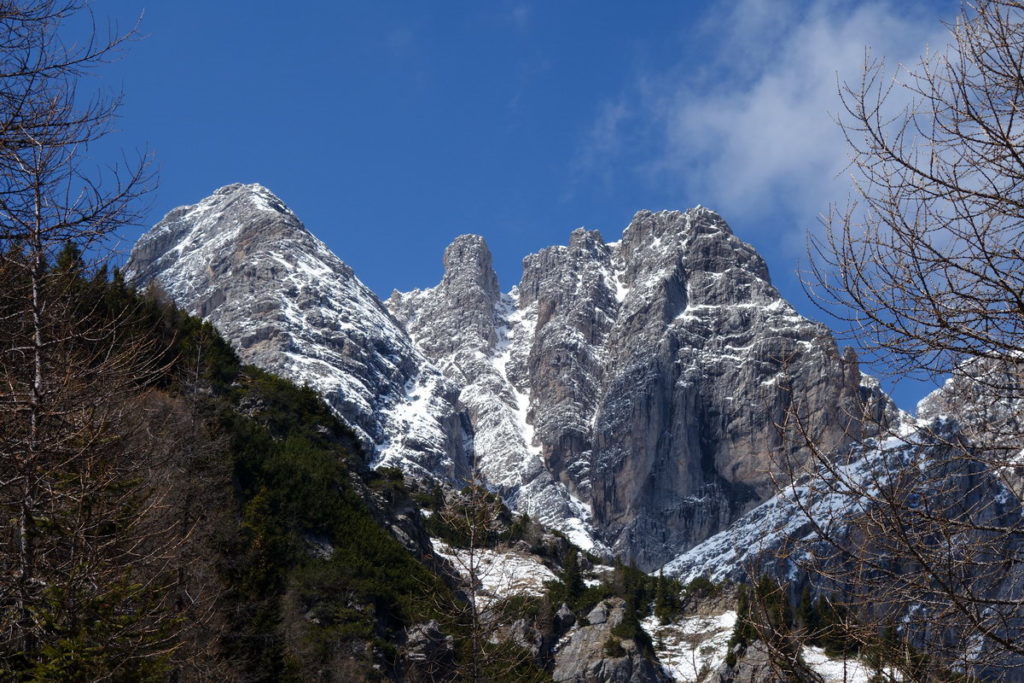 M. Brentoni da forcella Camporosso: CIma ovest, di Mezzo, Est